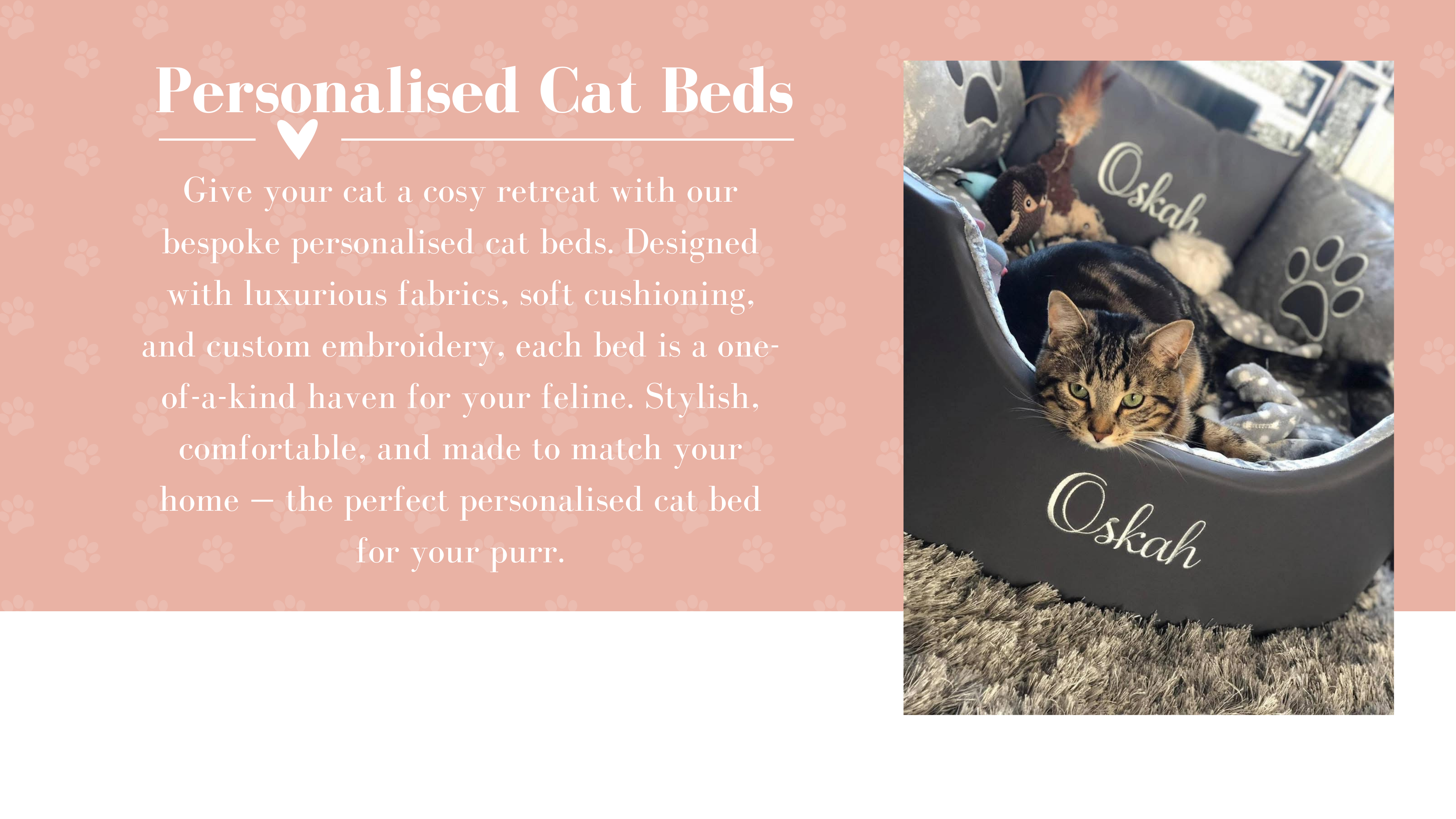 Personalised cat bed banner1