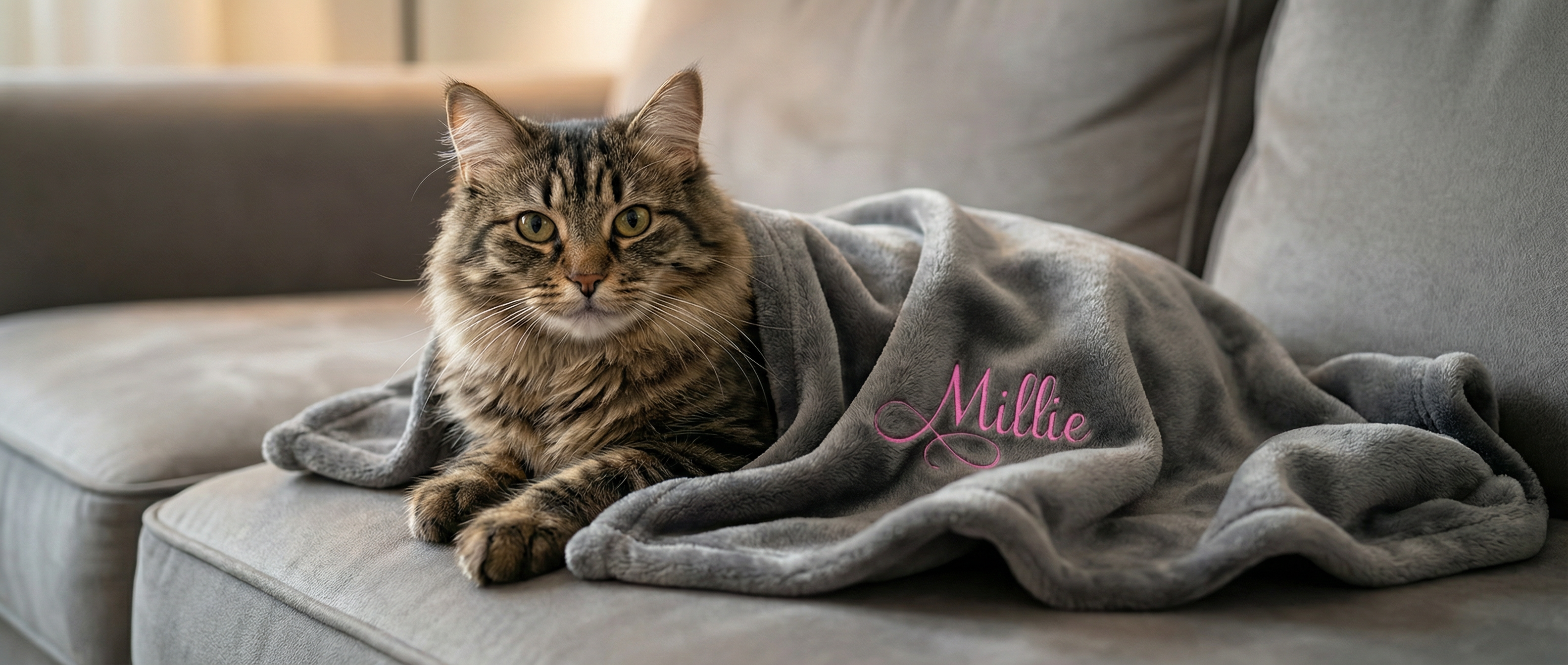 personalised cat blankets