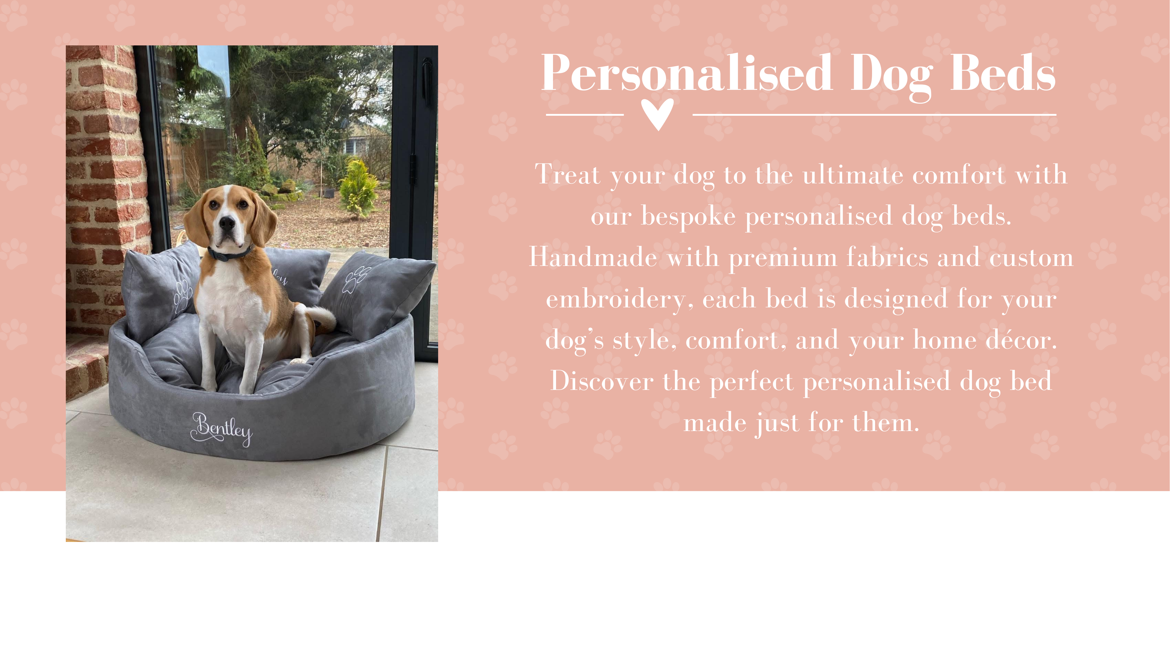 Personalised dog bed banner 1