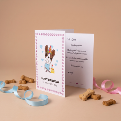 personalised dog birthday card 