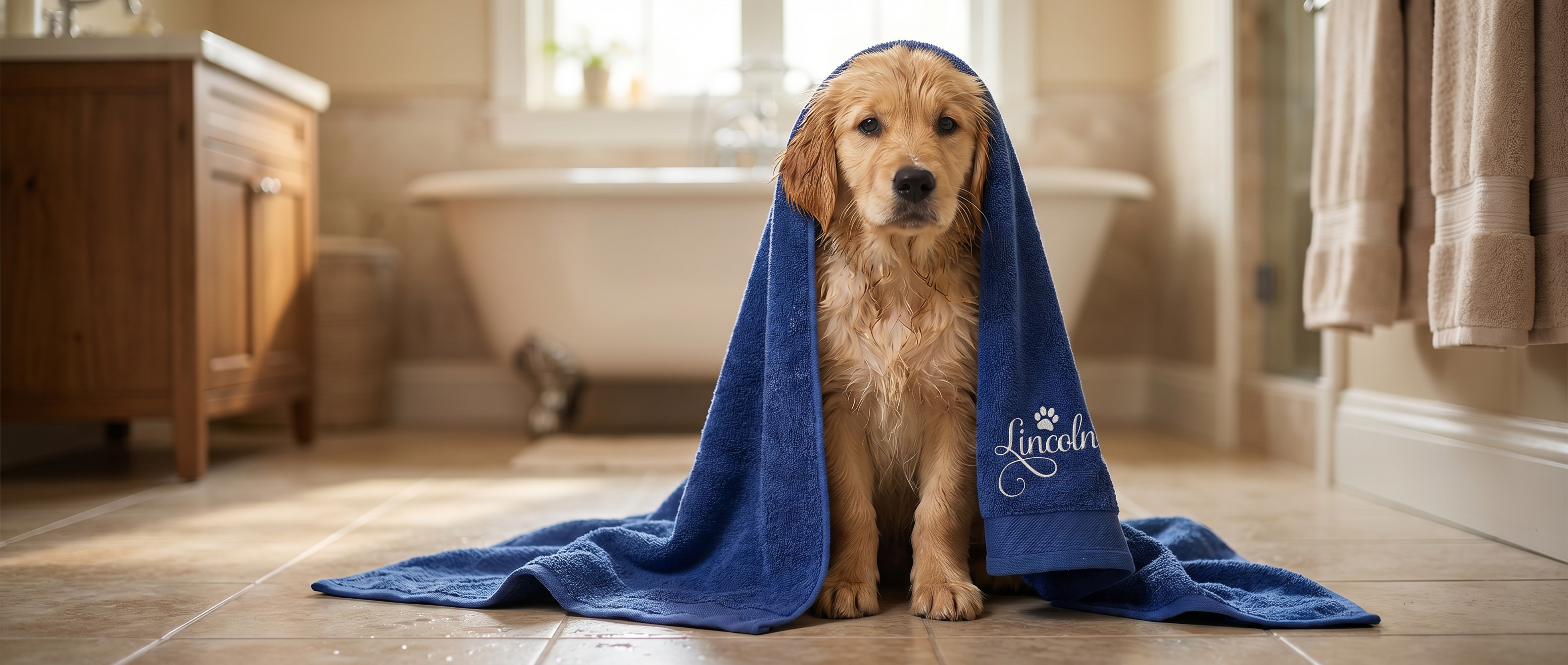 personalised dog towels